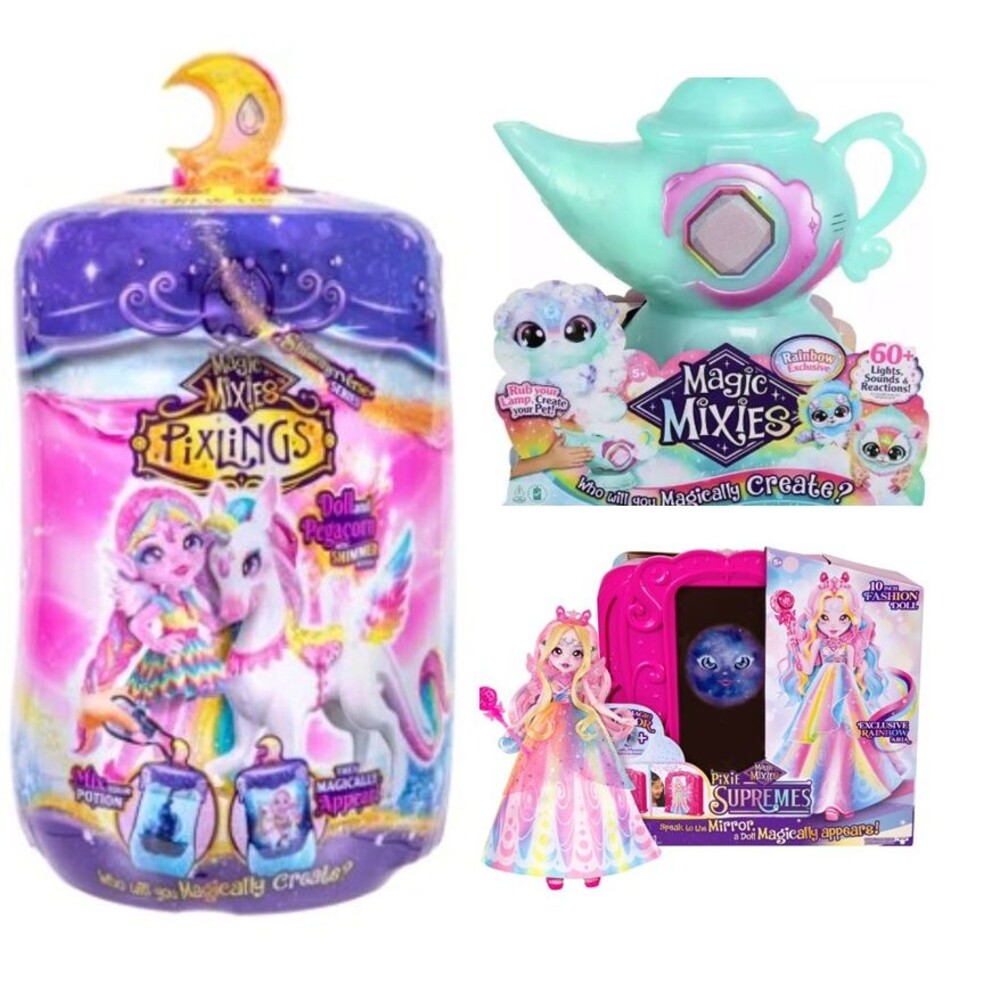 NWT Magic Mixies Magic Genie Lamp, Pixlings/Pet Pack and Magic Mirror Bundle